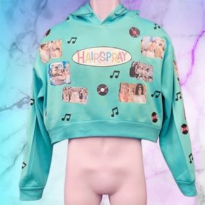 ❌️❌️Sold ❌️❌️Mint hairspray “ cropped hoodie ❤️